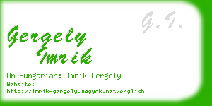 gergely imrik business card